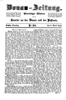 Donau-Zeitung Dienstag 8. April 1851