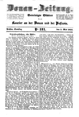 Donau-Zeitung Samstag 3. Mai 1851