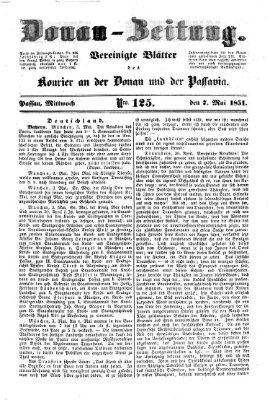 Donau-Zeitung Mittwoch 7. Mai 1851