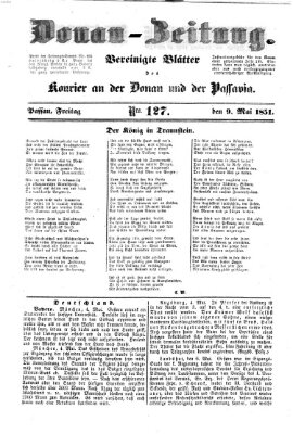 Donau-Zeitung Freitag 9. Mai 1851