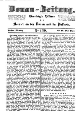 Donau-Zeitung Montag 12. Mai 1851