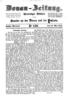 Donau-Zeitung Mittwoch 14. Mai 1851