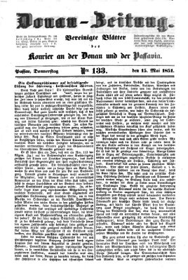 Donau-Zeitung Donnerstag 15. Mai 1851