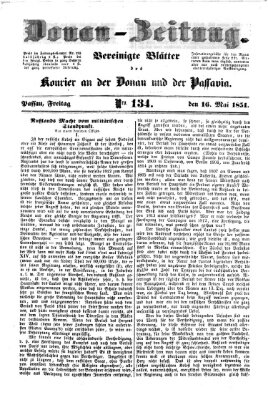 Donau-Zeitung Freitag 16. Mai 1851