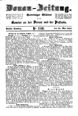 Donau-Zeitung Samstag 24. Mai 1851