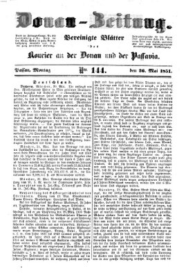 Donau-Zeitung Montag 26. Mai 1851