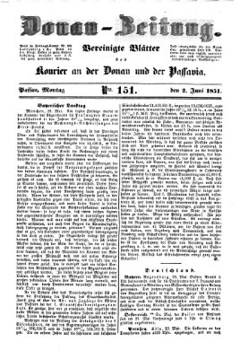 Donau-Zeitung Montag 2. Juni 1851