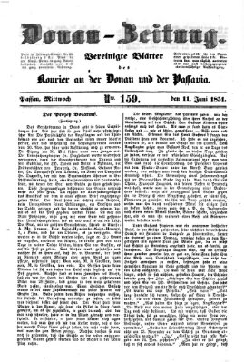 Donau-Zeitung Mittwoch 11. Juni 1851