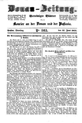 Donau-Zeitung Dienstag 17. Juni 1851