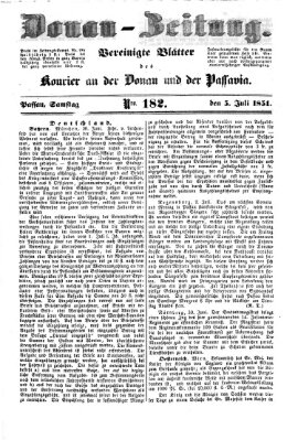 Donau-Zeitung Samstag 5. Juli 1851