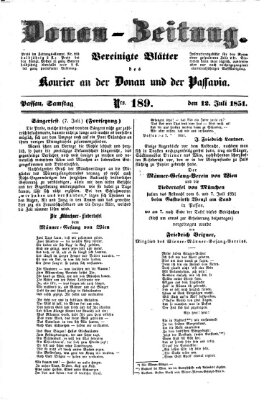 Donau-Zeitung Samstag 12. Juli 1851