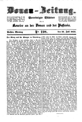 Donau-Zeitung Montag 21. Juli 1851