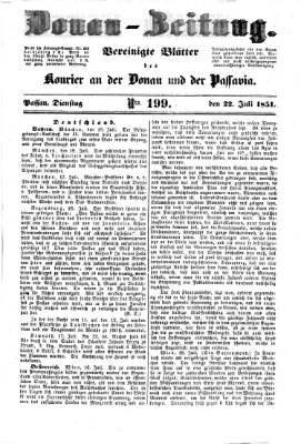 Donau-Zeitung Dienstag 22. Juli 1851