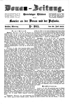 Donau-Zeitung Montag 28. Juli 1851