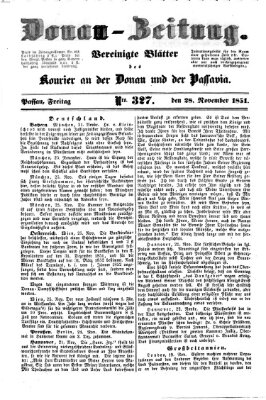 Donau-Zeitung Freitag 28. November 1851