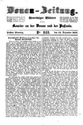 Donau-Zeitung Sonntag 14. Dezember 1851