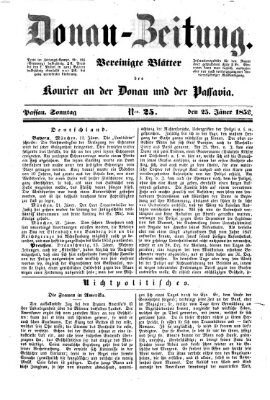 Donau-Zeitung Sonntag 25. Januar 1852