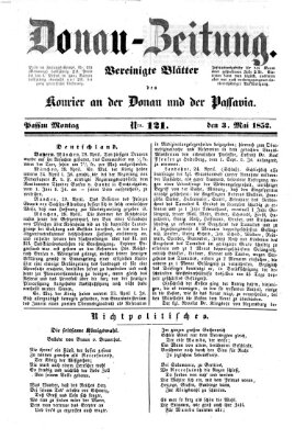 Donau-Zeitung Montag 3. Mai 1852