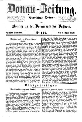 Donau-Zeitung Samstag 8. Mai 1852