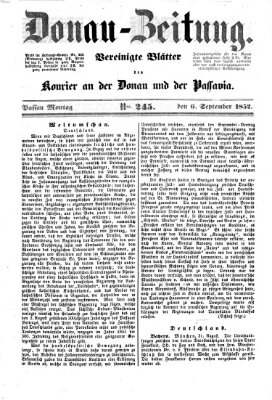 Donau-Zeitung Montag 6. September 1852