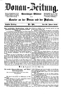 Donau-Zeitung Freitag 28. Januar 1853