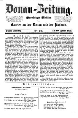 Donau-Zeitung Samstag 29. Januar 1853