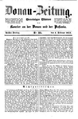 Donau-Zeitung Freitag 4. Februar 1853