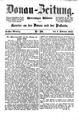 Donau-Zeitung Montag 7. Februar 1853