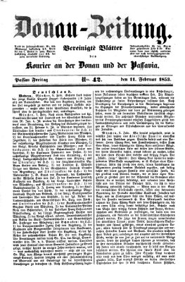 Donau-Zeitung Freitag 11. Februar 1853