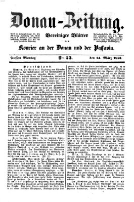 Donau-Zeitung Montag 14. März 1853