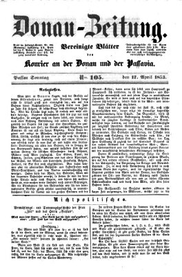 Donau-Zeitung Sonntag 17. April 1853