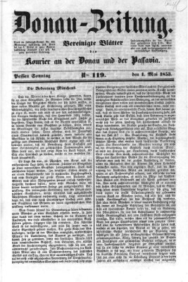 Donau-Zeitung Sonntag 1. Mai 1853