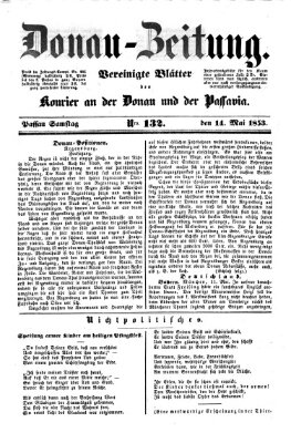 Donau-Zeitung Samstag 14. Mai 1853