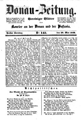 Donau-Zeitung Sonntag 29. Mai 1853