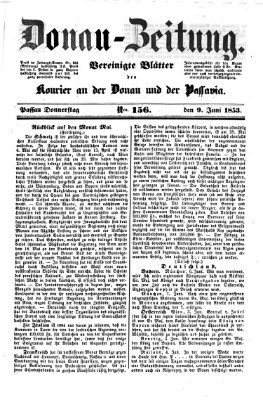 Donau-Zeitung Donnerstag 9. Juni 1853