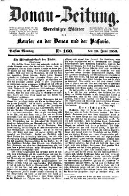 Donau-Zeitung Montag 13. Juni 1853