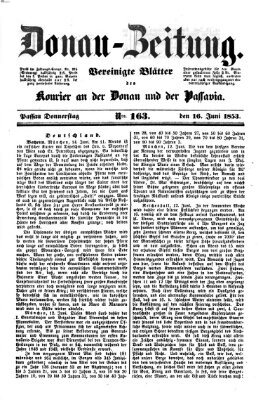 Donau-Zeitung Donnerstag 16. Juni 1853