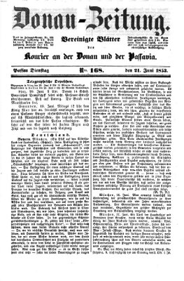 Donau-Zeitung Dienstag 21. Juni 1853