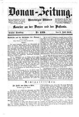 Donau-Zeitung Samstag 2. Juli 1853