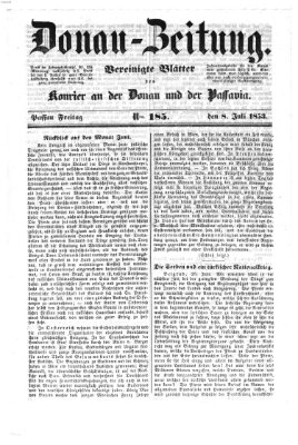 Donau-Zeitung Freitag 8. Juli 1853