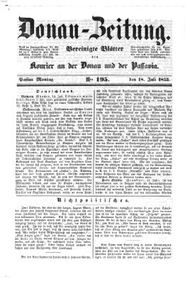 Donau-Zeitung Montag 18. Juli 1853