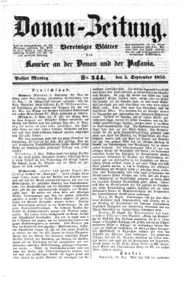 Donau-Zeitung Montag 5. September 1853