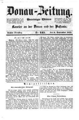 Donau-Zeitung Dienstag 6. September 1853