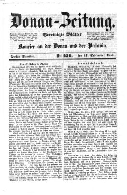 Donau-Zeitung Samstag 17. September 1853