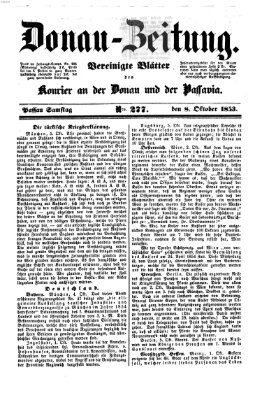 Donau-Zeitung Samstag 8. Oktober 1853