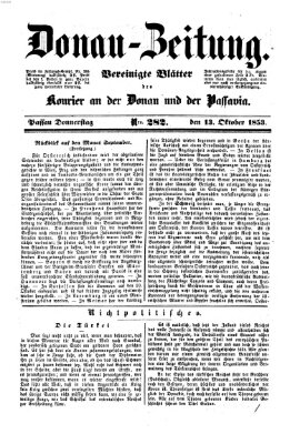 Donau-Zeitung Donnerstag 13. Oktober 1853