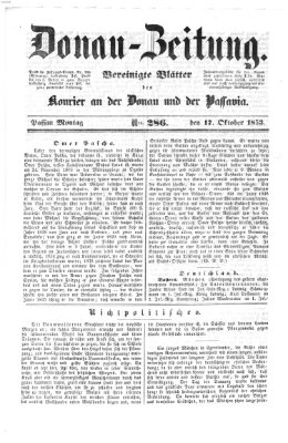 Donau-Zeitung Montag 17. Oktober 1853