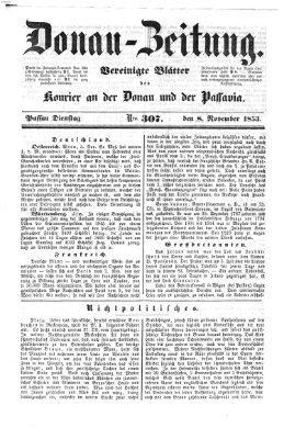 Donau-Zeitung Dienstag 8. November 1853