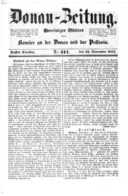 Donau-Zeitung Samstag 12. November 1853