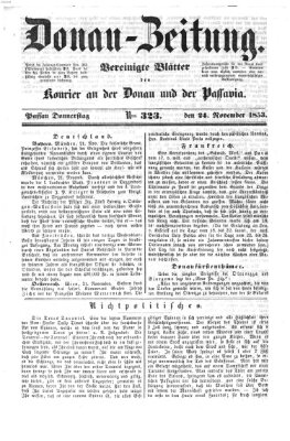 Donau-Zeitung Donnerstag 24. November 1853